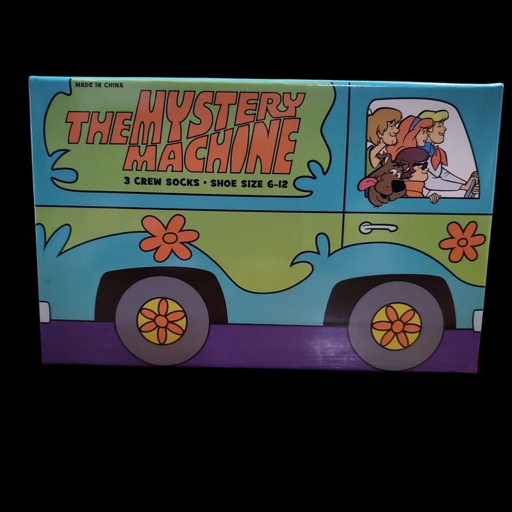 New Scooby Doo The Mystery Machine 3-Pack Socks Adult Novelty Socks NIB GIFT